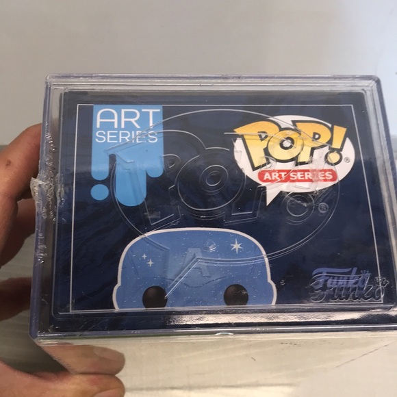 Funko Pop! Art Series Captain America Blue Figure sealed in plastic case NWOT - Picture 2 of 6